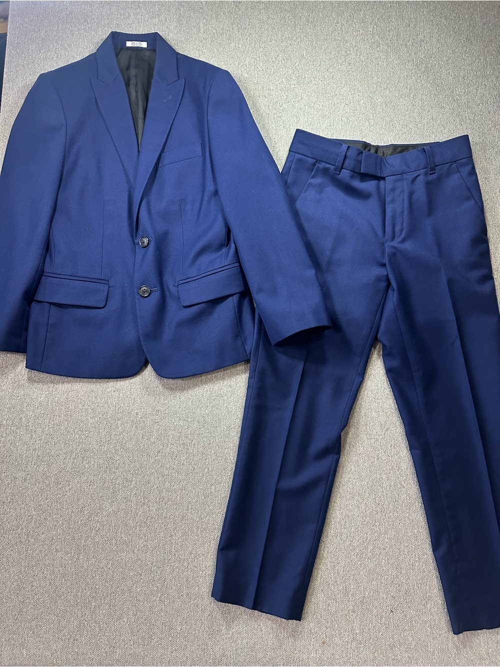 Boy’s Navy Blue Two-Piece Suit Jacket & Trousers